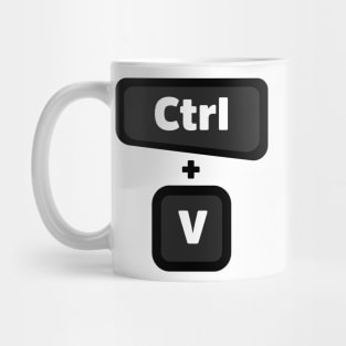 Ctrl + V  - Computer Programming - Light Color Mug